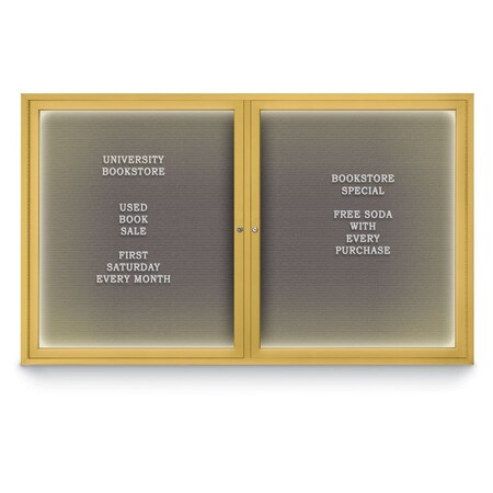 United Visual Products Indoor Enclosed Combo Board, 42"x32", Black Frame/Grey & Medium Grey UVCB4232B-GREY-MEDGRY